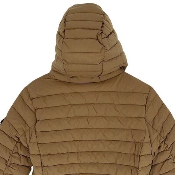 BCBGMaxAzria Womens Feather Free Eco-Friendly Fill Puffer Jacket Camel Tan Mediu - Picture 4 of 11